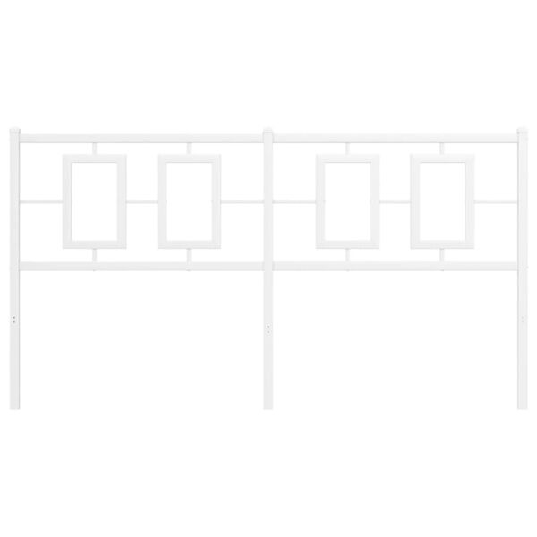 vidaXL Kovové čelo postele biele 160 cm