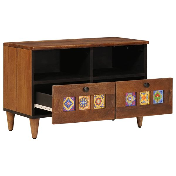 vidaXL Konferenčn&yacute; stol&iacute;k Hned&aacute; 80 x 54 x 40 cm Mas&iacute;vne mango drevo