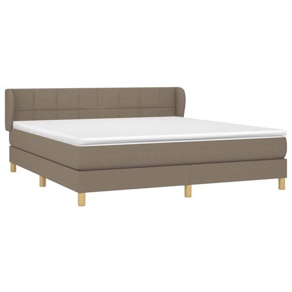vidaXL Posteľn&yacute; r&aacute;m boxspring s matracom sivohned 160x200 cm l&aacute;tka