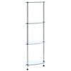 vidaXL Reg&aacute;l so 4 policami, priehľadn&yacute; 30x30x100 cm, tvrden&eacute; sklo