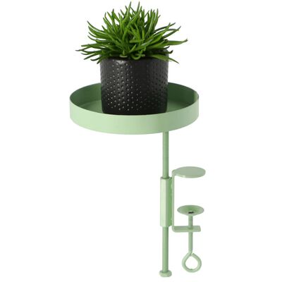 Esschert Design Podnos na rastliny so svorkami okrúhly zelený S