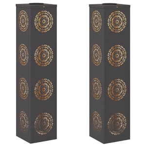 vidaXL Sol&aacute;rne LED svetlo na chodn&iacute;k 2 ks Tepl&aacute; biela 18 x 18 x 80 cm