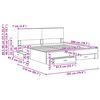 vidaXL R&aacute;m postele Siv&yacute; Sonoma 200 x 200 cm Kompozitn&eacute; drevo