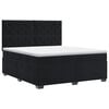 vidaXL Posteľ boxspring s matracom Čierna 140 x 190 cm Zamat