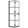 vidaXL Skladac&iacute; sprchov&yacute; k&uacute;t ESG 80x140 cm čierny