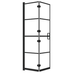 vidaXL Skladac&iacute; sprchov&yacute; k&uacute;t ESG 80x140 cm čierny