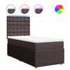 vidaXL Boxspring posteľ s matracom tmavohned&aacute; 100x200 cm l&aacute;tka