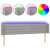 vidaXL Čelo postele s LED bledosiv&eacute; 183x16x78/88 cm l&aacute;tka