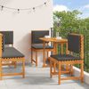 vidaXL Záhradný bistro set 4 pcs Hnedá akáciový masív