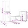 vidaXL 4-dielna s&uacute;prava TV skriniek biela spracovan&eacute; drevo