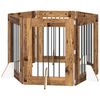 vidaXL Br&aacute;na pre psov so stojanmi 6 pcs Star&eacute; drevo 60 x 80 cm