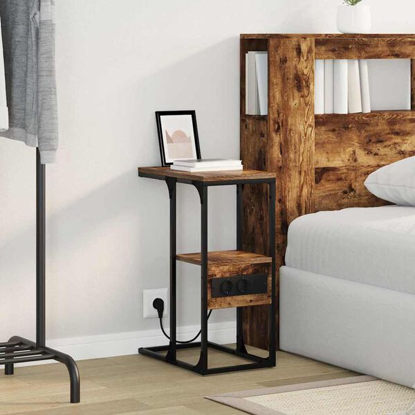 vidaXL Nočn&yacute; stol&iacute;k Tmav&yacute; dub 41.5 x 26 x 60.5 cm Kompozitn&eacute; drevo