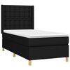 vidaXL Posteľn&yacute; r&aacute;m boxspring s matracom čierny 80x200 cm l&aacute;tka