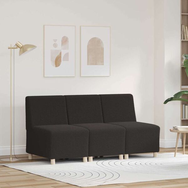 vidaXL Bezr&uacute;čkov&aacute; modul&aacute;rna sofa jednotka 3 pcs Tmavo &scaron;ed&aacute;