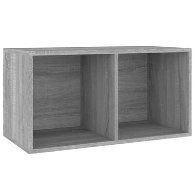 vidaXL Úložný box na vinyly, sivá sonoma 71x34x36 cm, kompozitné drevo