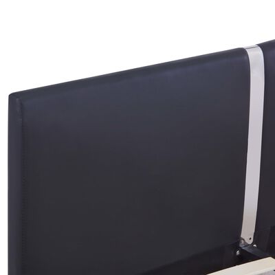 vidaXL Posteľný rám, čierny, umelá koža 140x200 cm