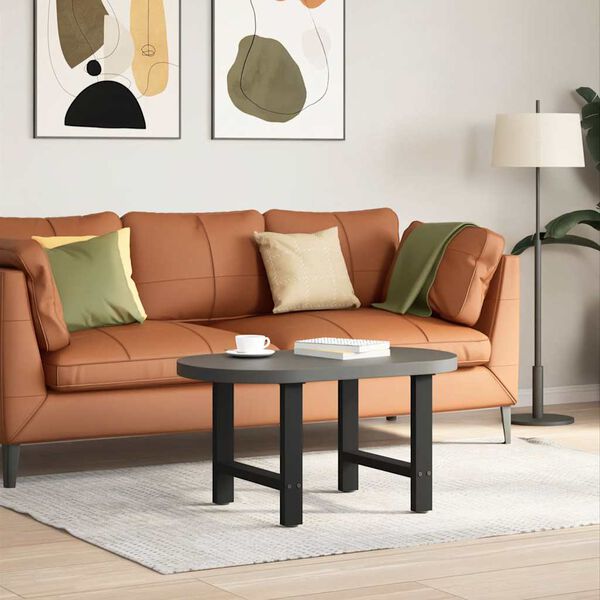 vidaXL Nohy konferenčn&eacute;ho stol&iacute;ka, čierne, 2 ks, 50 x (42-43) cm, oceľov&eacute;