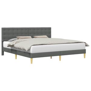 vidaXL R&aacute;m postele s čelnou doskou Tmavosiv&aacute; 180 x 200 cm L&aacute;tka