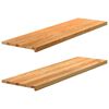 vidaXL Okenn&yacute; parapet 2 ks svetlohned&aacute; 140x40x2 cm dubov&yacute; mas&iacute;v