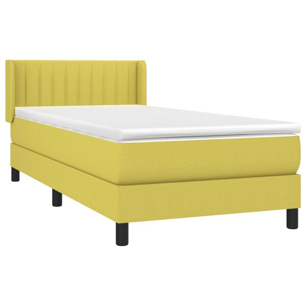 vidaXL Boxspring posteľ s matracom zelen&aacute; 100x200 cm l&aacute;tka