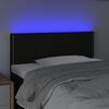 vidaXL Čelo postele s LED čierne 80x5x78/88 cm látka