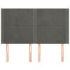 vidaXL Čelo postele so z&aacute;hybmi tmavosiv&eacute; 147x16x118/128 cm zamat