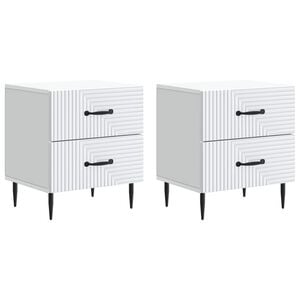 vidaXL Nočn&yacute; stol&iacute;k 2 pcs Biela 43 x 34,5 x 47,5 cm Kompozitn&eacute; drevo