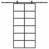vidaXL Posuvn&eacute; dvere s kovan&iacute;m 102x205 cm ESG sklo a hlin&iacute;k