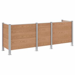 vidaXL Plot pre odpadkov&yacute; k&ocirc;&scaron; Hned&aacute; 315 x 85 x 115 cm Hlin&iacute;k a WPC