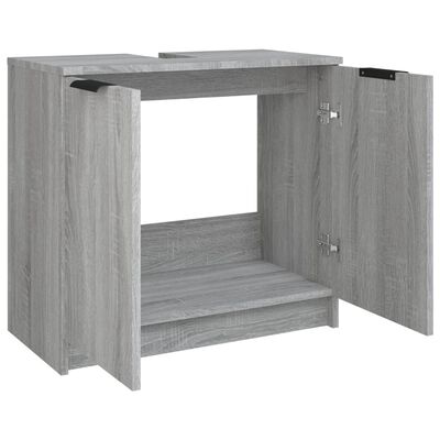 vidaXL Kúpeľňová skrinka sivá sonoma 64,5x33,5x59 cm spracované drevo