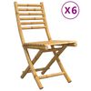 vidaXL Skladacie stoličky 6 ks 43x54x88 cm bambus