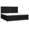 vidaXL Boxspring posteľ s matracom čierna 200x200 cm l&aacute;tka