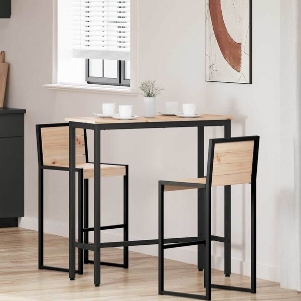 vidaXL st&ocirc;l Pr&iacute;rodn&aacute; 100 x 40 x 101 cm Inžinierske drevo a oceľ