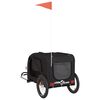 vidaXL Cyklovozík pre zvieratá, čierny, oxfordská látka, železo