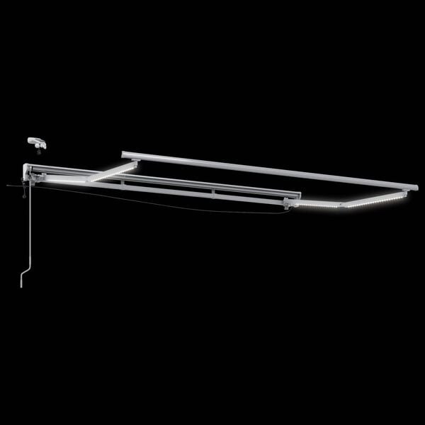 vidaXL Elektrick&aacute; Retrakovateľn&aacute; Mark&iacute;za Antracitov&aacute; a biela 2,5 x 2 m