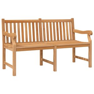 vidaXL Z&aacute;hradn&aacute; lavička 150 cm mas&iacute;vne t&iacute;kov&eacute; drevo