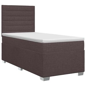 vidaXL Posteľ boxspring s matracom Tmavohned&aacute; 80 x 200 cm L&aacute;tka
