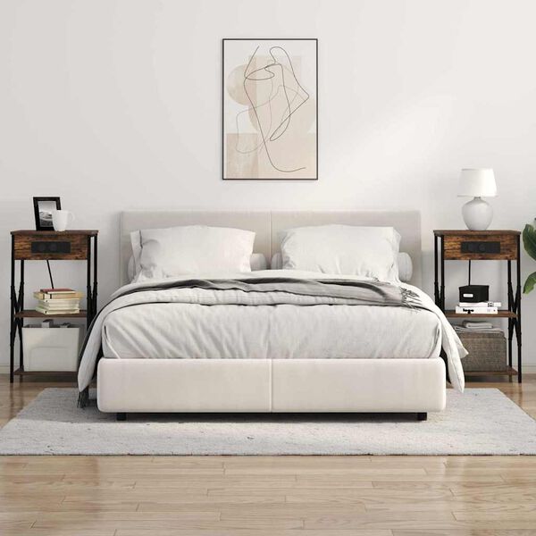 vidaXL Nočn&yacute; stol&iacute;k Dymov&aacute; dub 41 x 31 x 76 cm Kompozitn&eacute; drevo