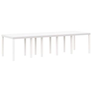 vidaXL Z&aacute;hradn&yacute; st&ocirc;l Biela 300 x 100 x 73 cm polyratan