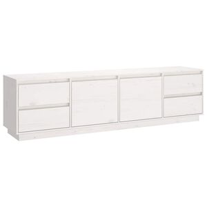 vidaXL TV skrinka biela 176x37x47,5 cm mas&iacute;vna borovica