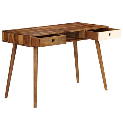 vidaXL Písací stôl 110x55x76 cm masívne sheeshamové drevo