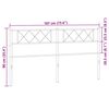 vidaXL Kovové čelo postele, biele 180 cm