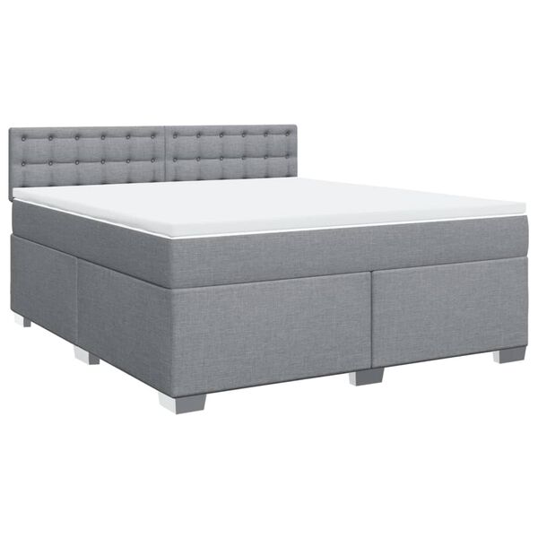 vidaXL Boxspring posteľ s matracom bledosiv&aacute; 180x200 cm l&aacute;tka