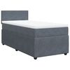 vidaXL Posteľný rám boxspring s matracom tmavosivý 90x200 cm zamat