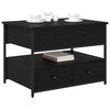 vidaXL Konferenčn&yacute; stol&iacute;k so z&aacute;suvkou Čierny dub 70 x 50 x 54.5 cm