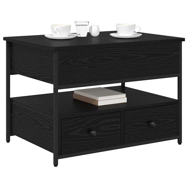 vidaXL Konferenčn&yacute; stol&iacute;k so z&aacute;suvkou Čierny dub 70 x 50 x 54.5 cm