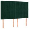 vidaXL Čelo postele tmavozelen&eacute; 144x5x118/128 cm zamatov&eacute;
