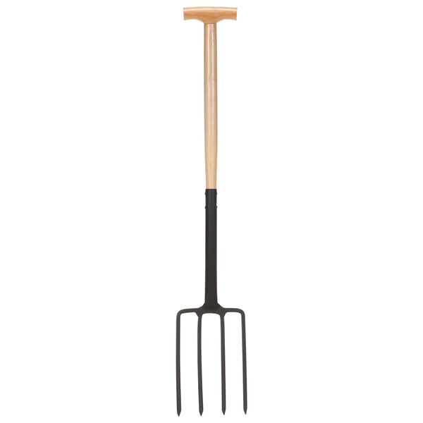 vidaXL 4-dielna sada záhradného náradia T-úchyt oceľ a tvrdá drevo