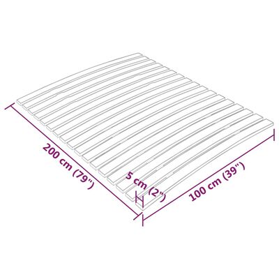 vidaXL Lamelový posteľný rošt so 17 lamelami 100x200 cm