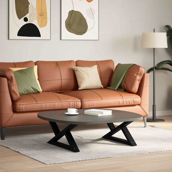 vidaXL Nohy konferenčn&eacute;ho stol&iacute;ka 2 ks čierne 70 x (30-31,3) cm oceľov&eacute;